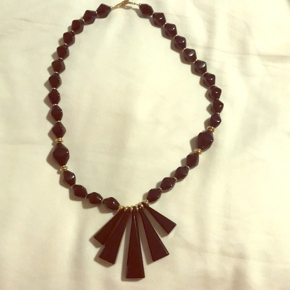 Black and gold  Statement necklace - Picture 1 of 4